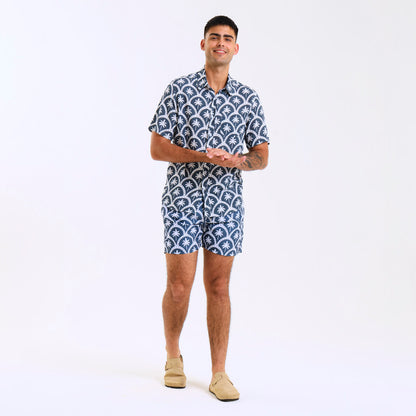 Holiday Shirt - Palms | Steel