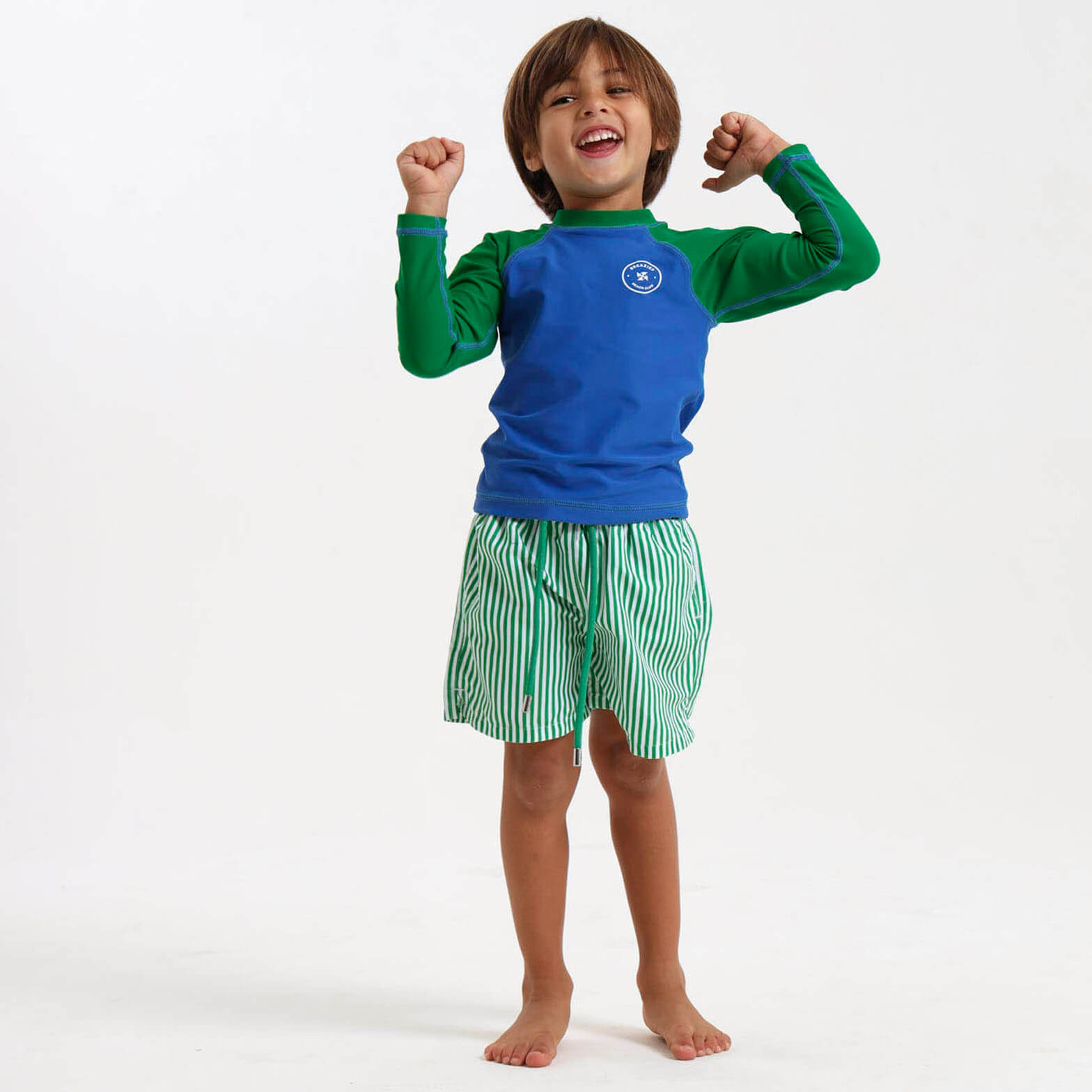 Kids Rash Vests - Solid | Green & Blue