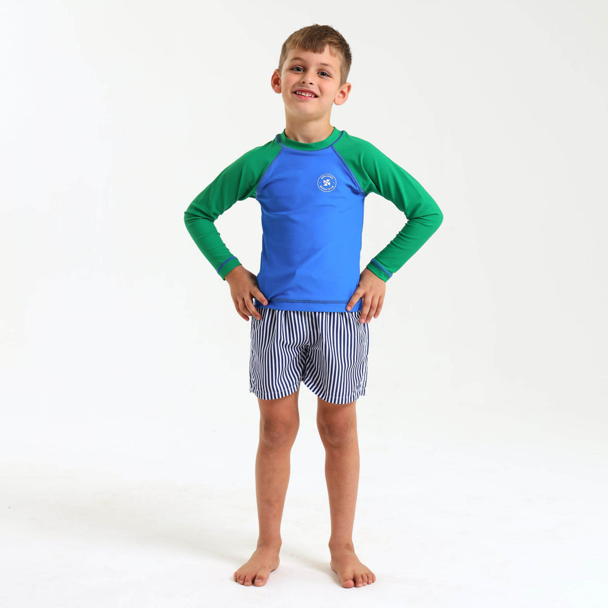 Kids Rash Vests - Solid | Green & Blue