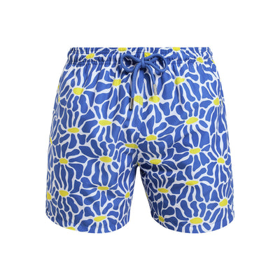 Kids Swim Shorts - Flowers | Blue