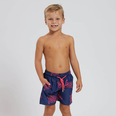 Kids Swim Shorts - Turtles | Navy