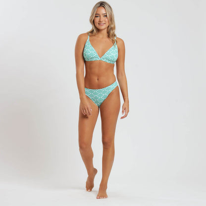 Ladies Bikini Top - Geometric | Green