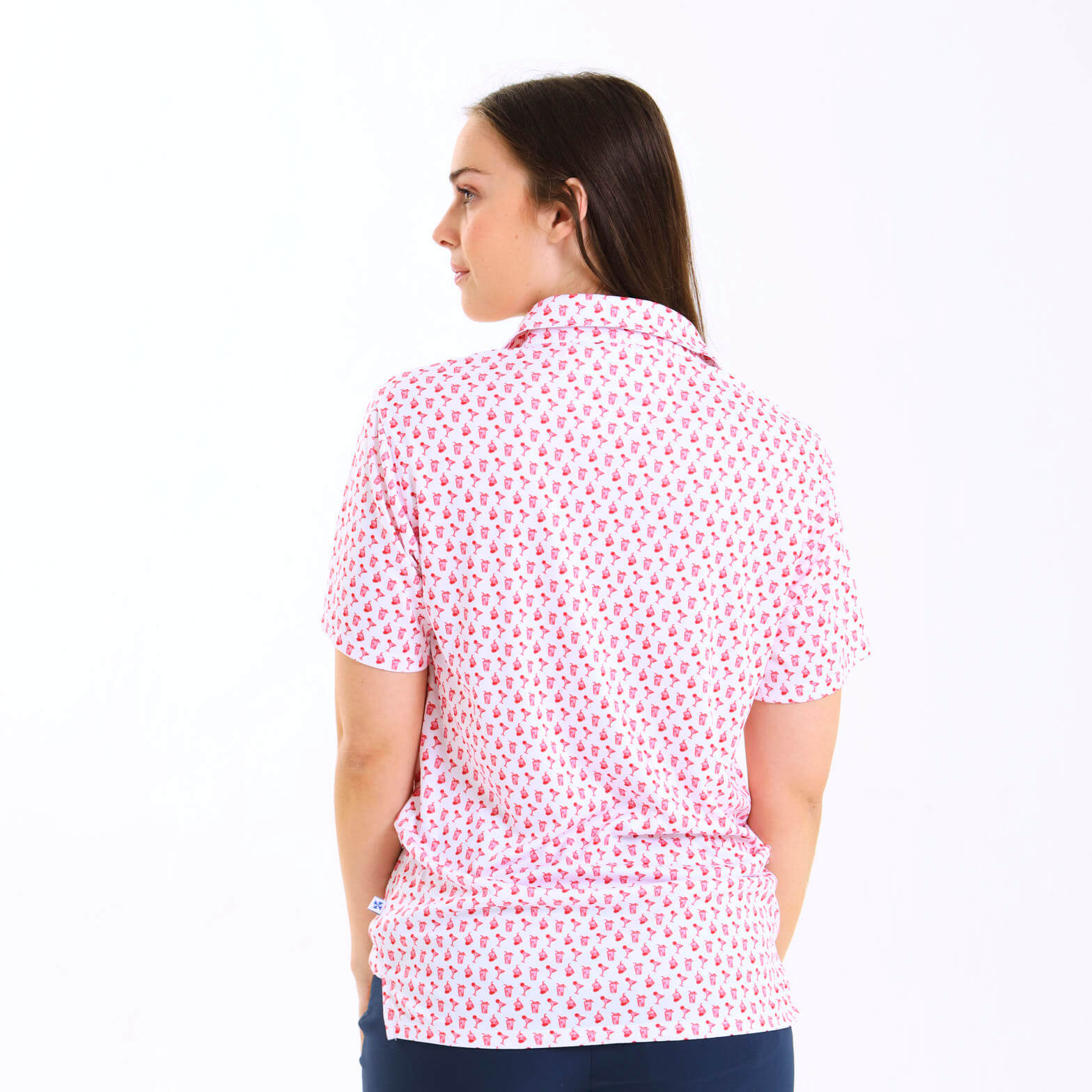 Ladies Golf Shirt - Cocktails | Coral