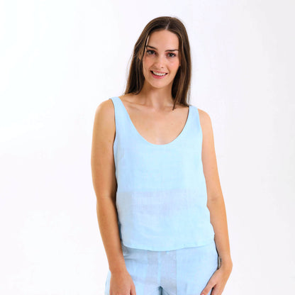 Ladies Linen - Cami | Baby Blue