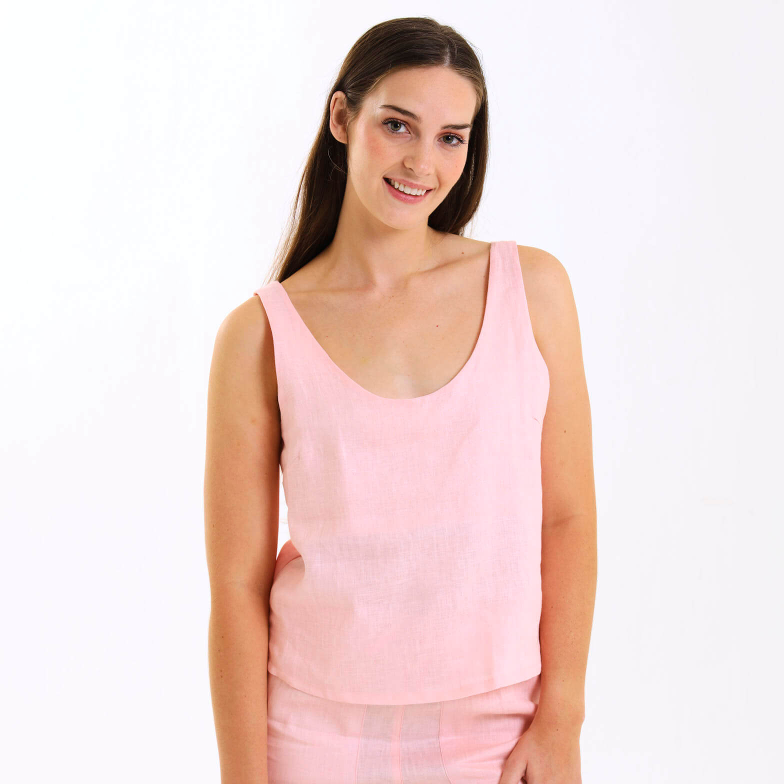 Ladies Linen - Cami | Baby Pink