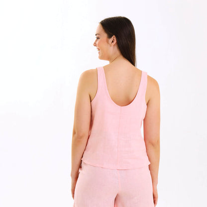 Ladies Linen - Cami | Baby Pink