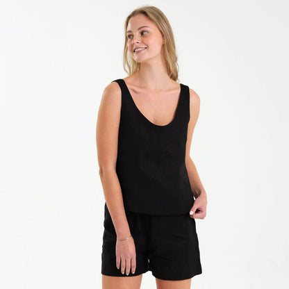 Ladies Linen - Cami | Black