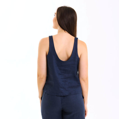 Ladies Linen - Cami | Navy