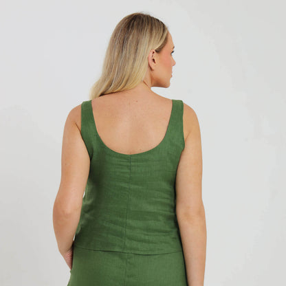 Ladies Linen - Cami | Olive
