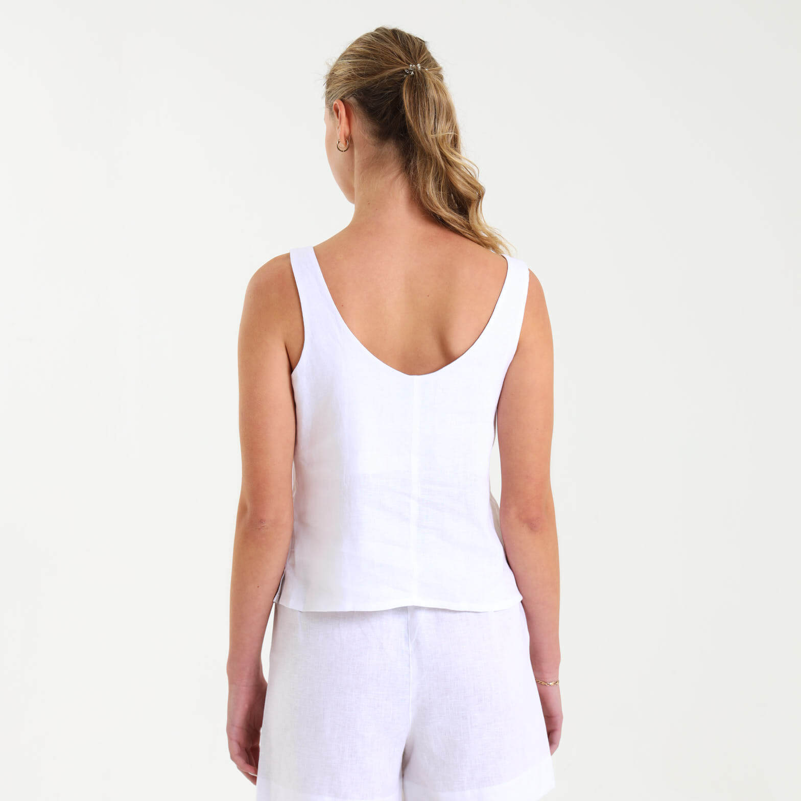 Ladies Linen - Cami | White