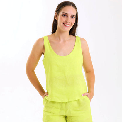 Ladies Linen - Cami | Zesty Lime