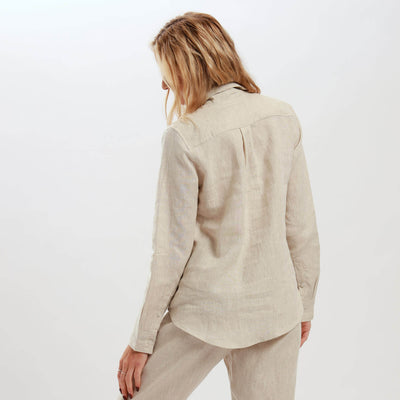 Ladies Linen - Long Sleeve Shirt | Natural