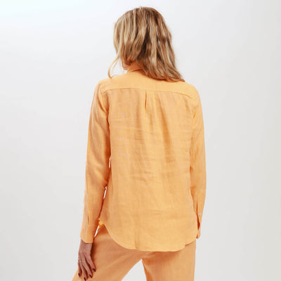 Ladies Linen - Long Sleeve Shirt | Orange