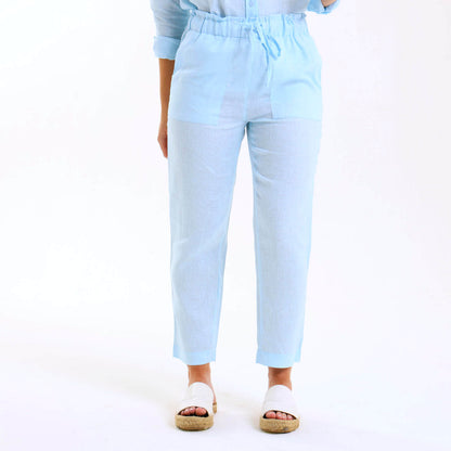 Ladies Linen - Pants | Baby Blue