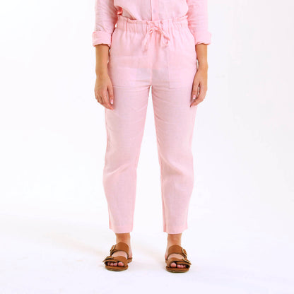 Ladies Linen - Pants | Baby Pink