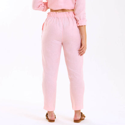 Ladies Linen - Pants | Baby Pink