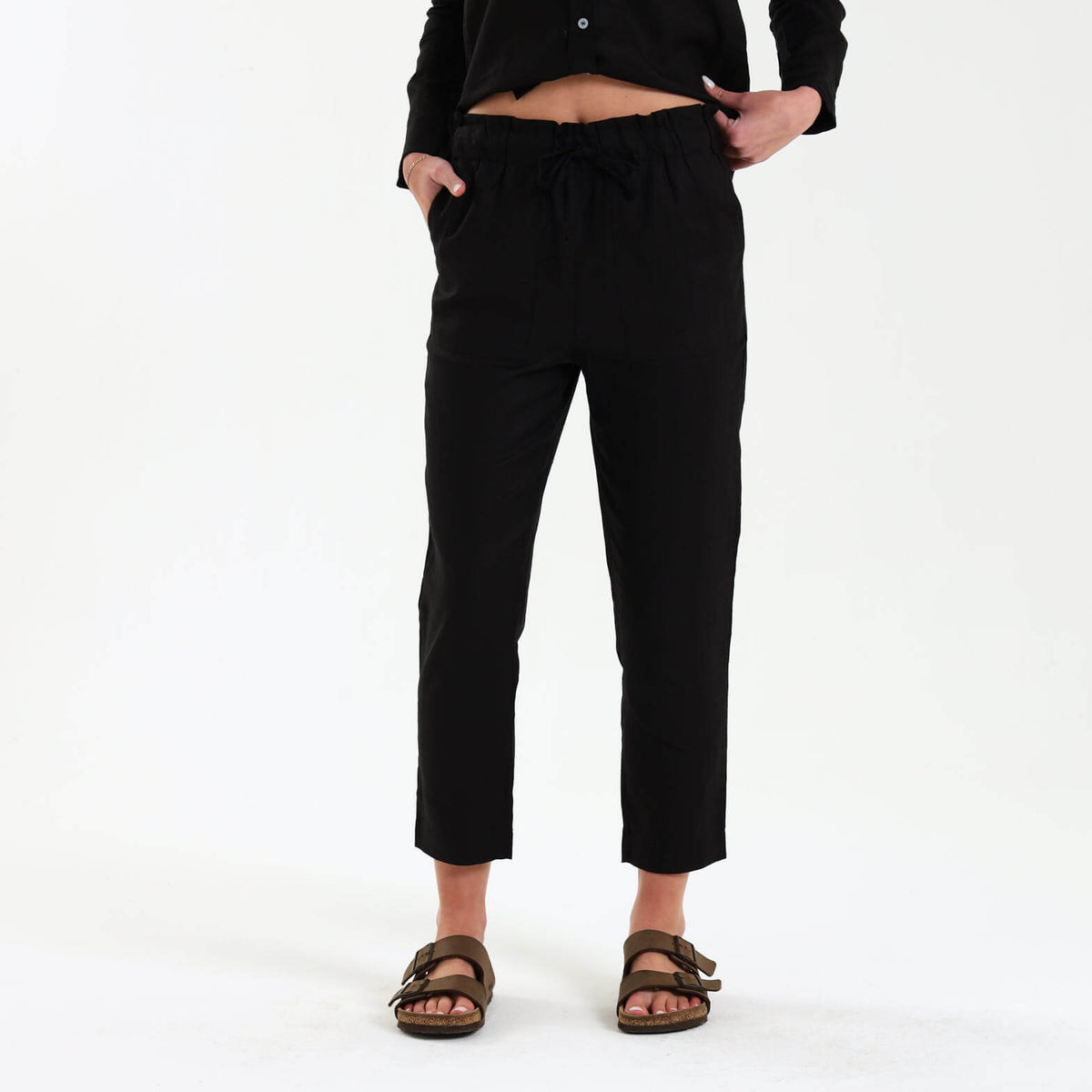 Ladies Linen - Pants | Black