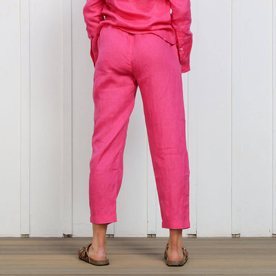 Ladies Linen - Pants | Bright Pink