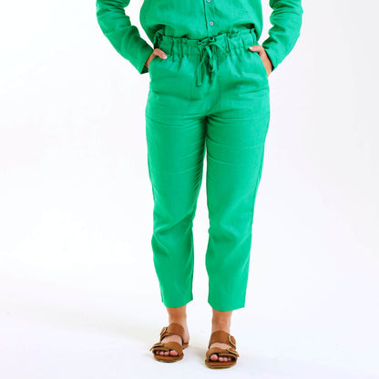 Ladies Linen - Pants | Green