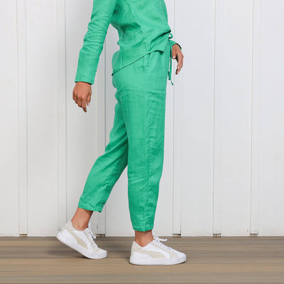 Ladies Linen Pants | Green