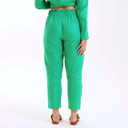 Ladies Linen - Pants | Green
