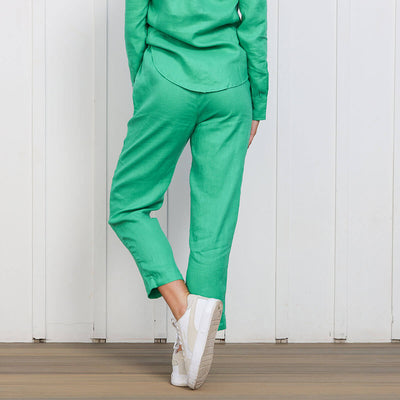 Ladies Linen Pants | Green