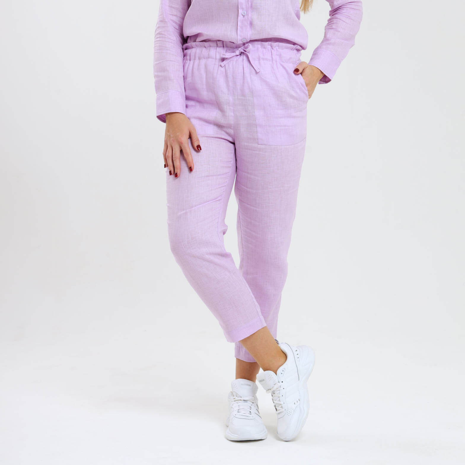 Ladies Linen - Pants | Lilac