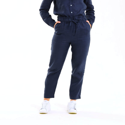 Ladies Linen - Pants | Navy