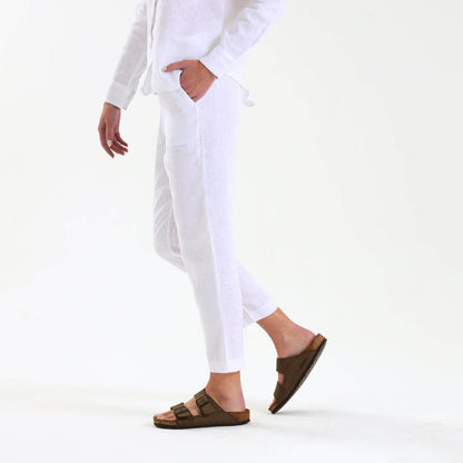 Ladies Linen - Pants | White