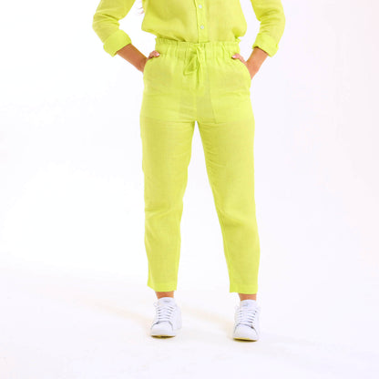 Ladies Linen - Pants | Zesty Lime
