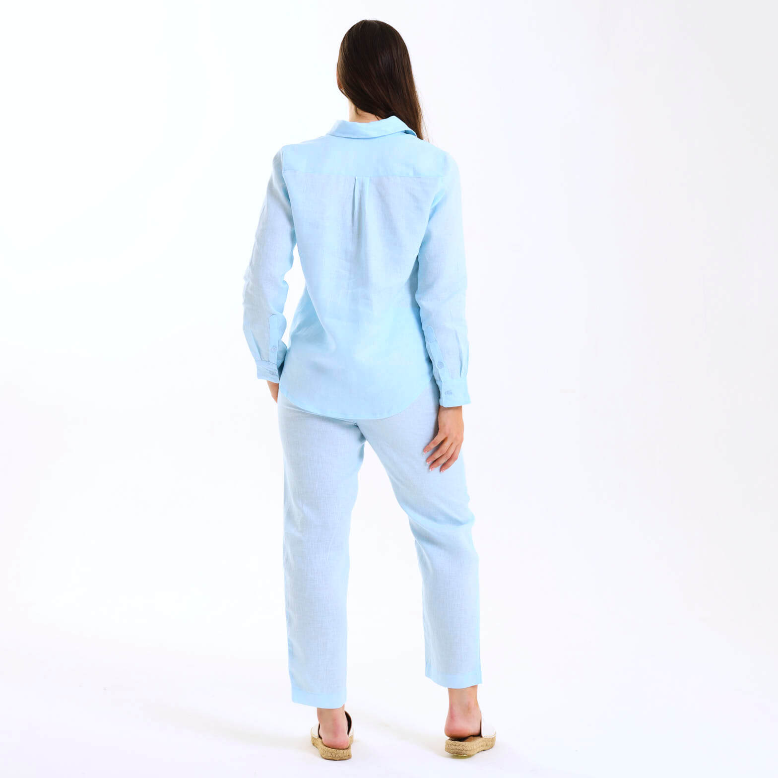 Ladies Linen - Pants | Baby Blue