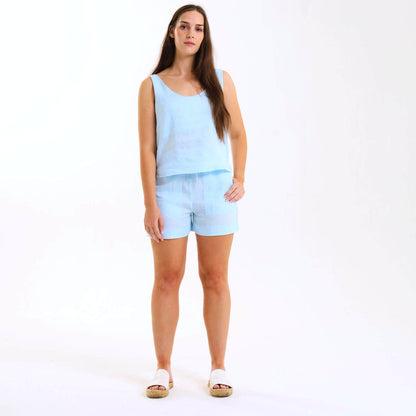 Ladies Linen - Shorts | Baby Blue