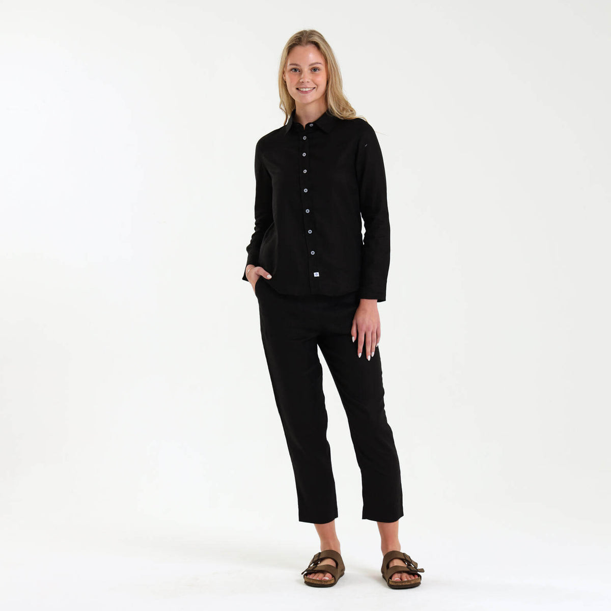 Ladies Linen - Pants | Black