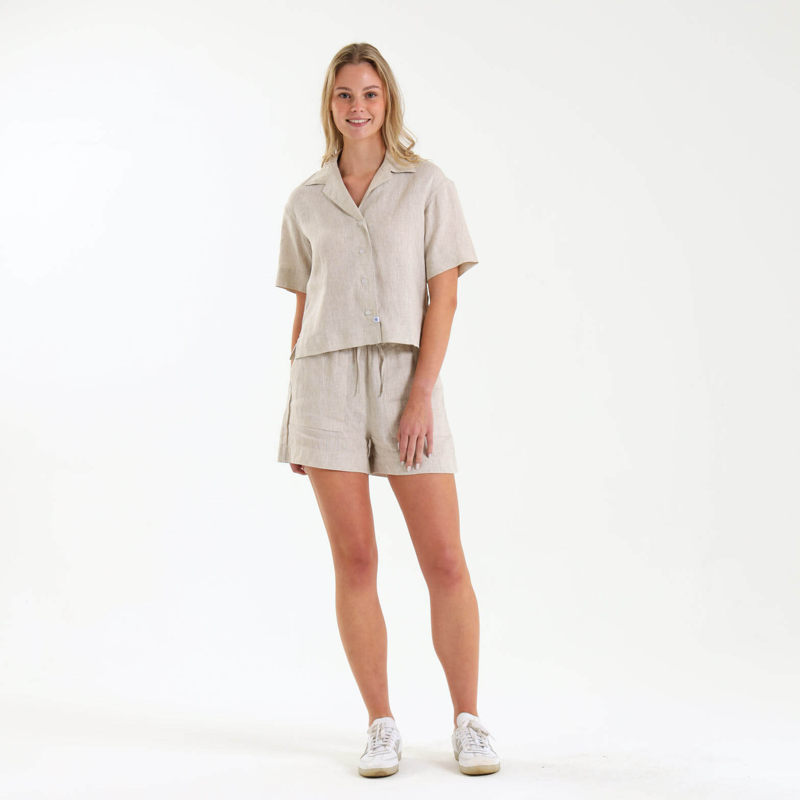 Ladies Linen - Short Sleeve Shirt | Natural