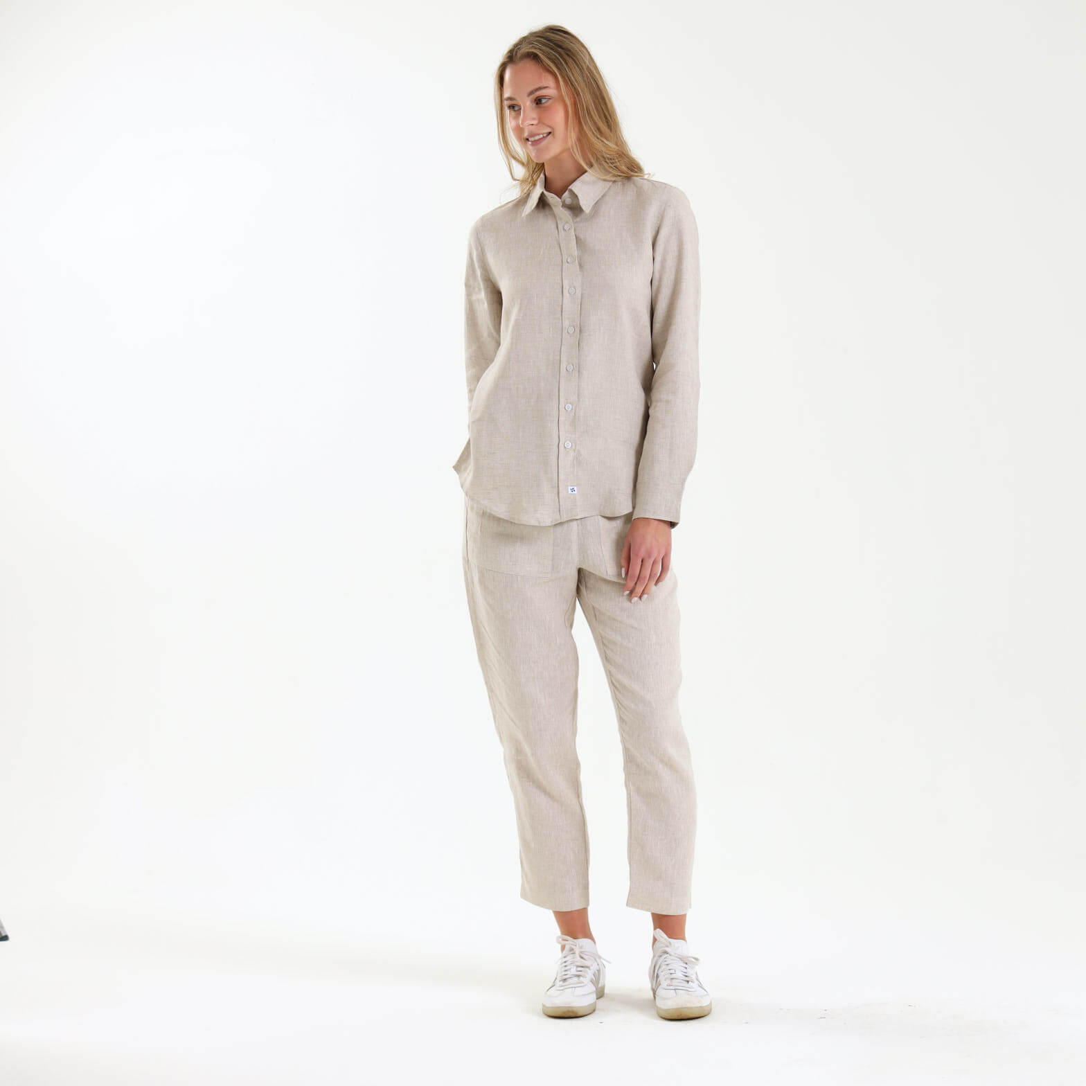 Ladies Linen - Long Sleeve Shirt | Natural