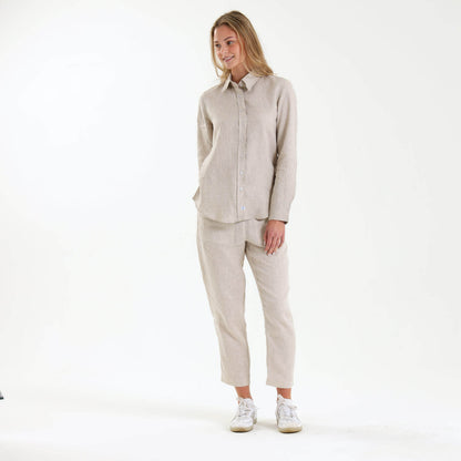 Ladies Linen - Long Sleeve Shirt | Natural