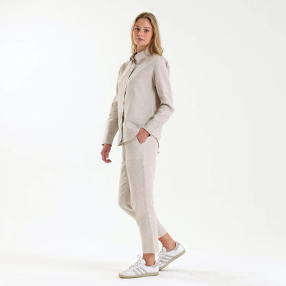 Ladies Linen - Long Sleeve Shirt | Natural