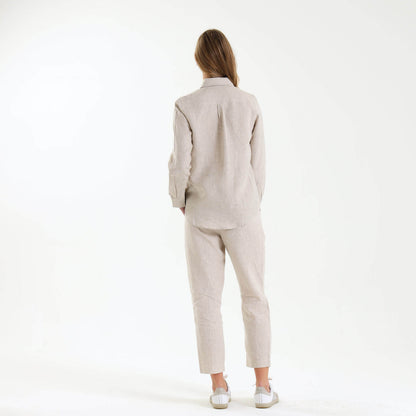 Ladies Linen - Long Sleeve Shirt | Natural