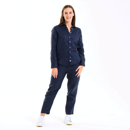 Ladies Linen - Pants | Navy
