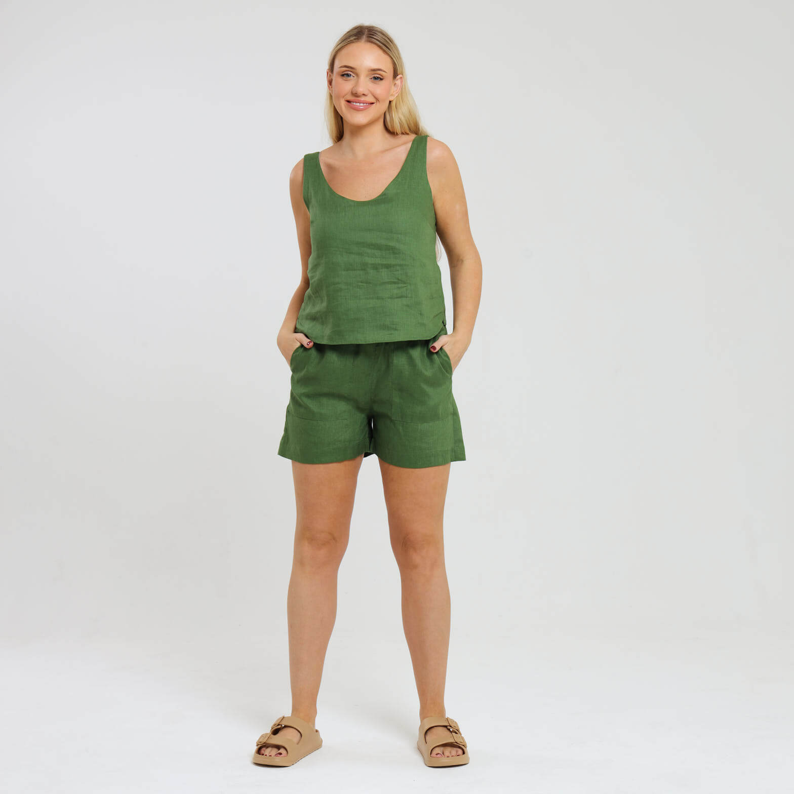 Ladies Linen - Cami | Olive