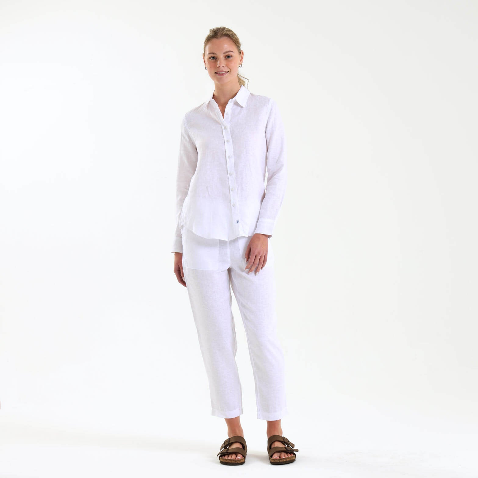 Ladies Linen - Pants | White