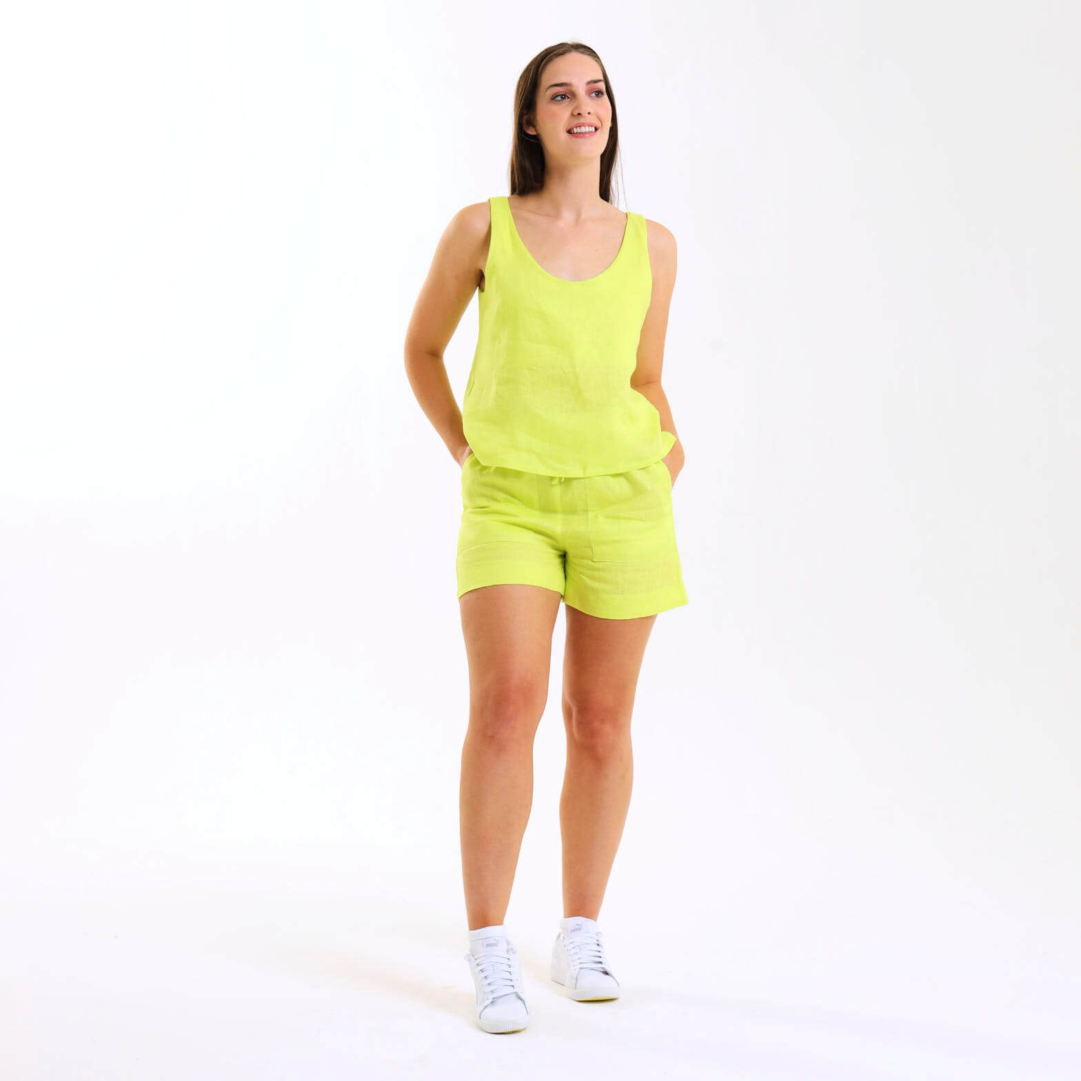 Ladies Linen - Cami | Zesty Lime