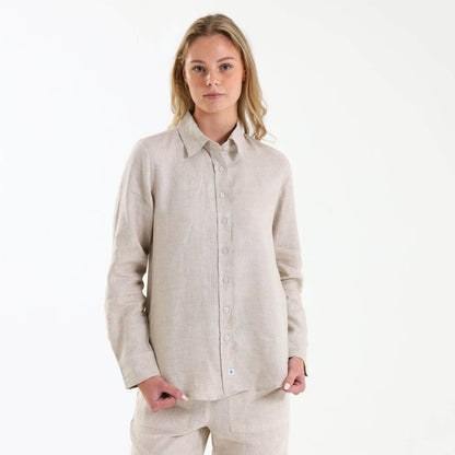 Ladies Linen - Long Sleeve Shirt | Natural