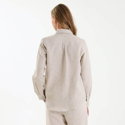 Ladies Linen - Long Sleeve Shirt | Natural