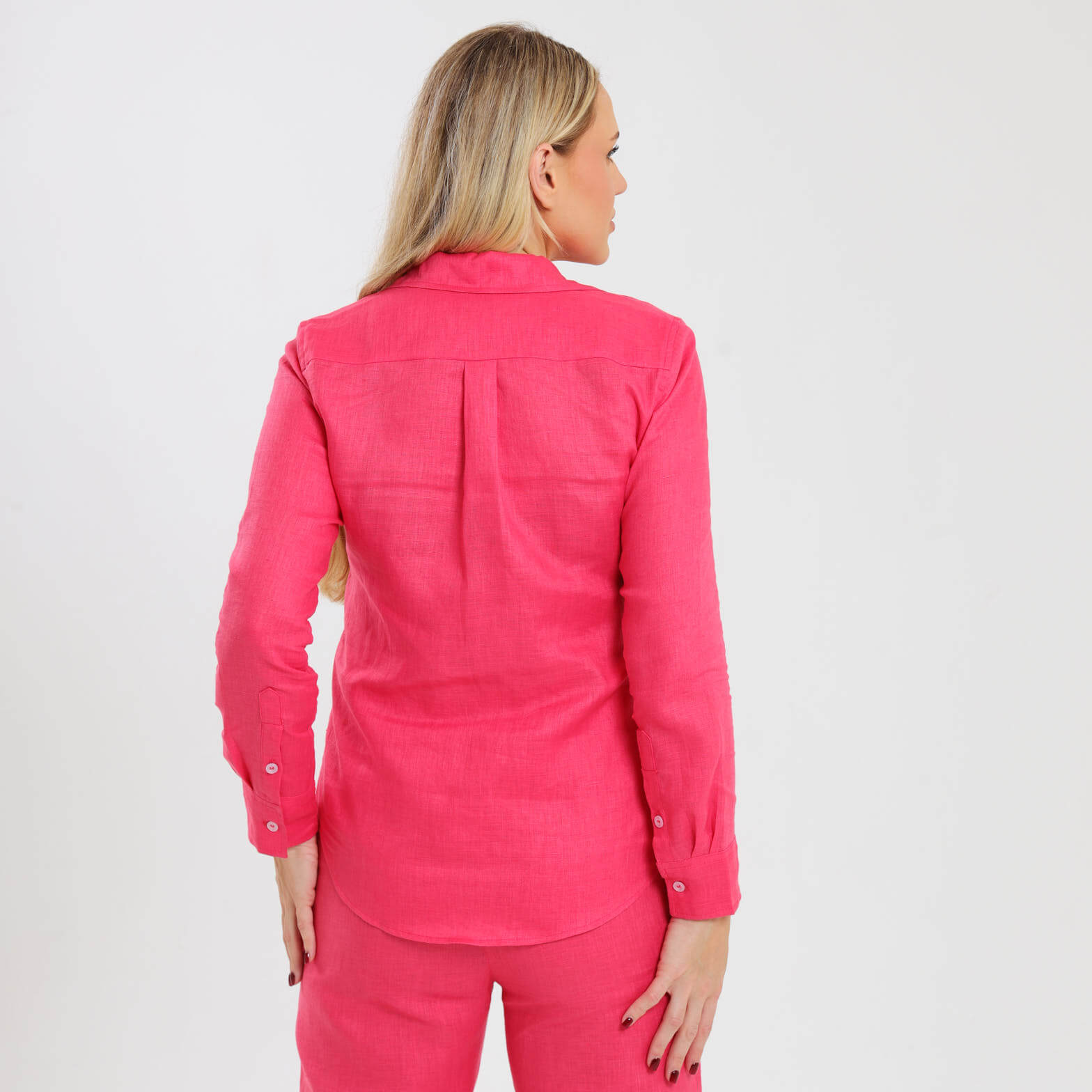Ladies Linen - Long Sleeve Shirt | Watermelon