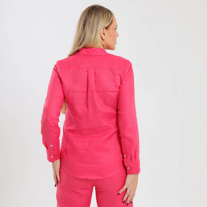 Ladies Linen - Long Sleeve Shirt | Watermelon