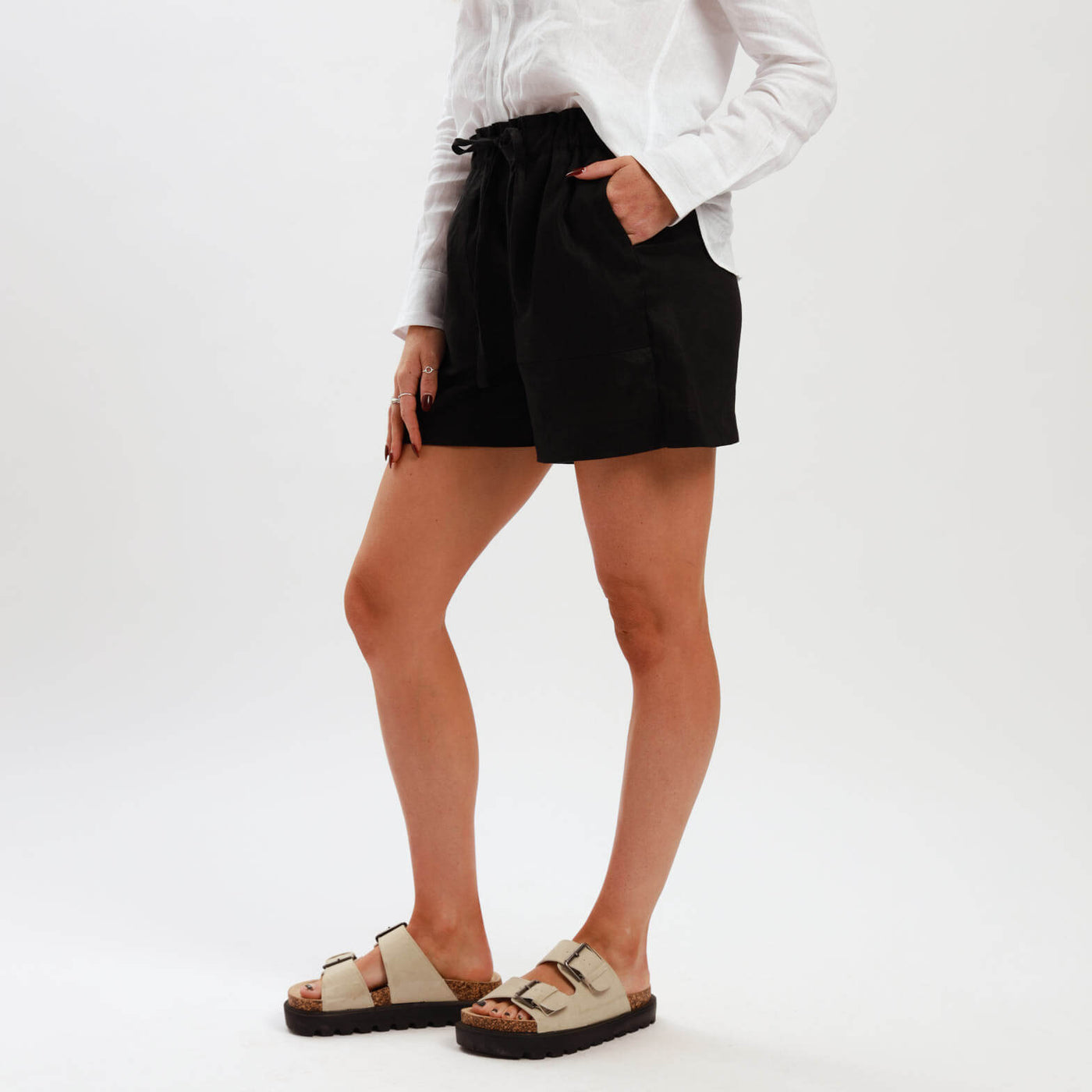 Ladies Linen - Shorts | Black