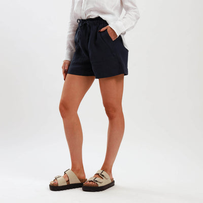 Ladies Linen - Shorts | Navy
