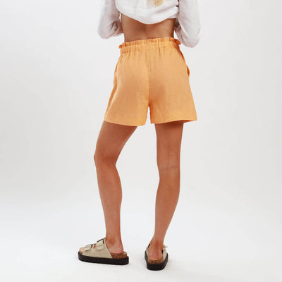 Ladies Linen - Shorts | Orange