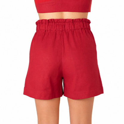 Ladies Linen - Shorts | Raspberry